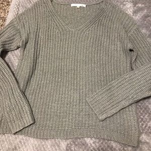Grey knit sweater